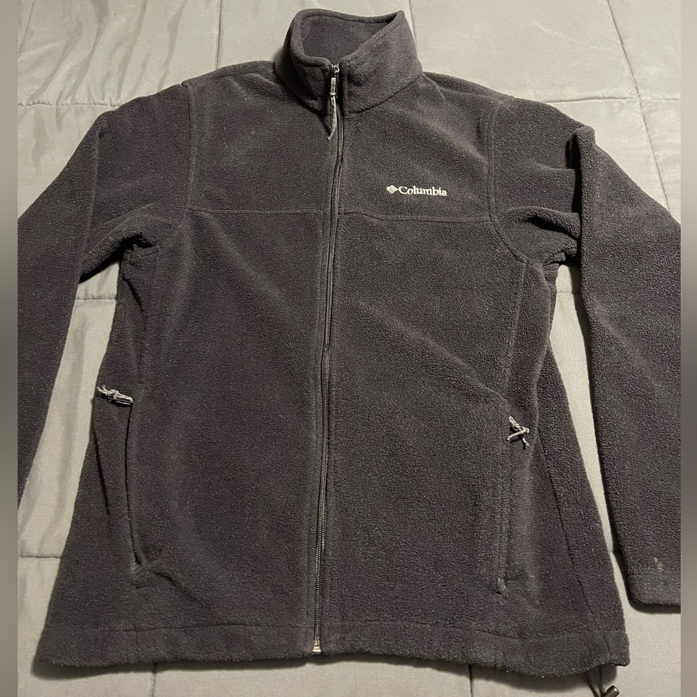 Columbia Women's Black Fleece Jacket Zip Up Size Medium